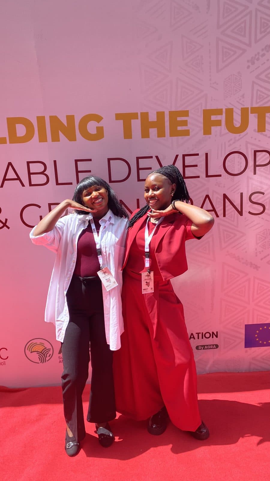 Green Sound Solutions team members on the red carpet at a green transition summit