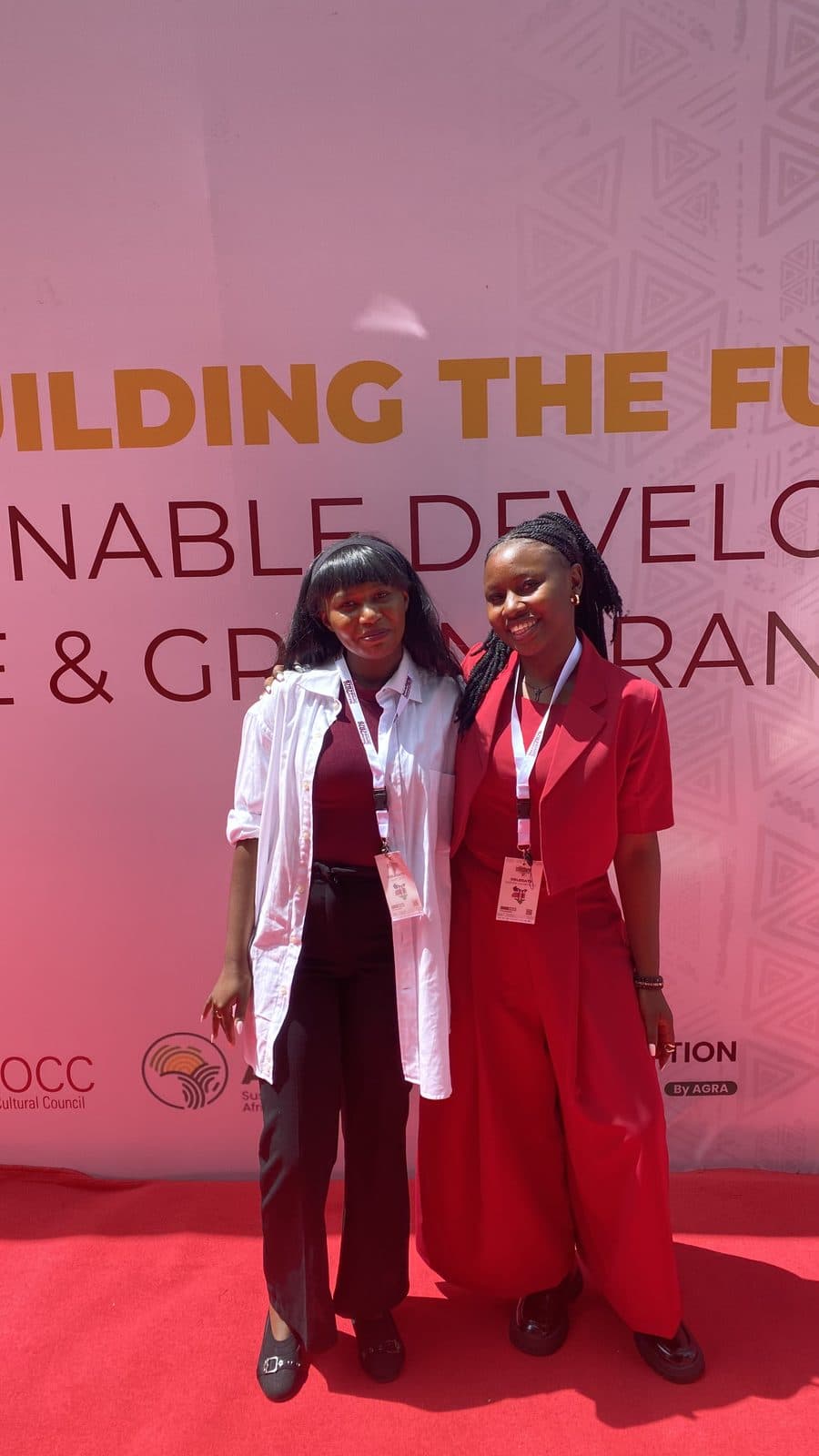 Two Green Sound Solutions team members at a sustainable development and green transition summit